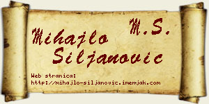 Mihajlo Siljanović vizit kartica